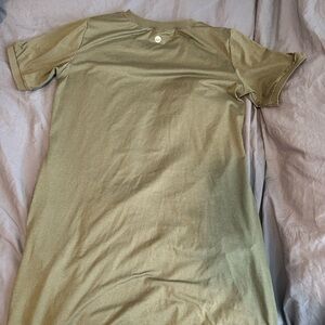 Senita athletics t-shirt dress with pockets army green medium